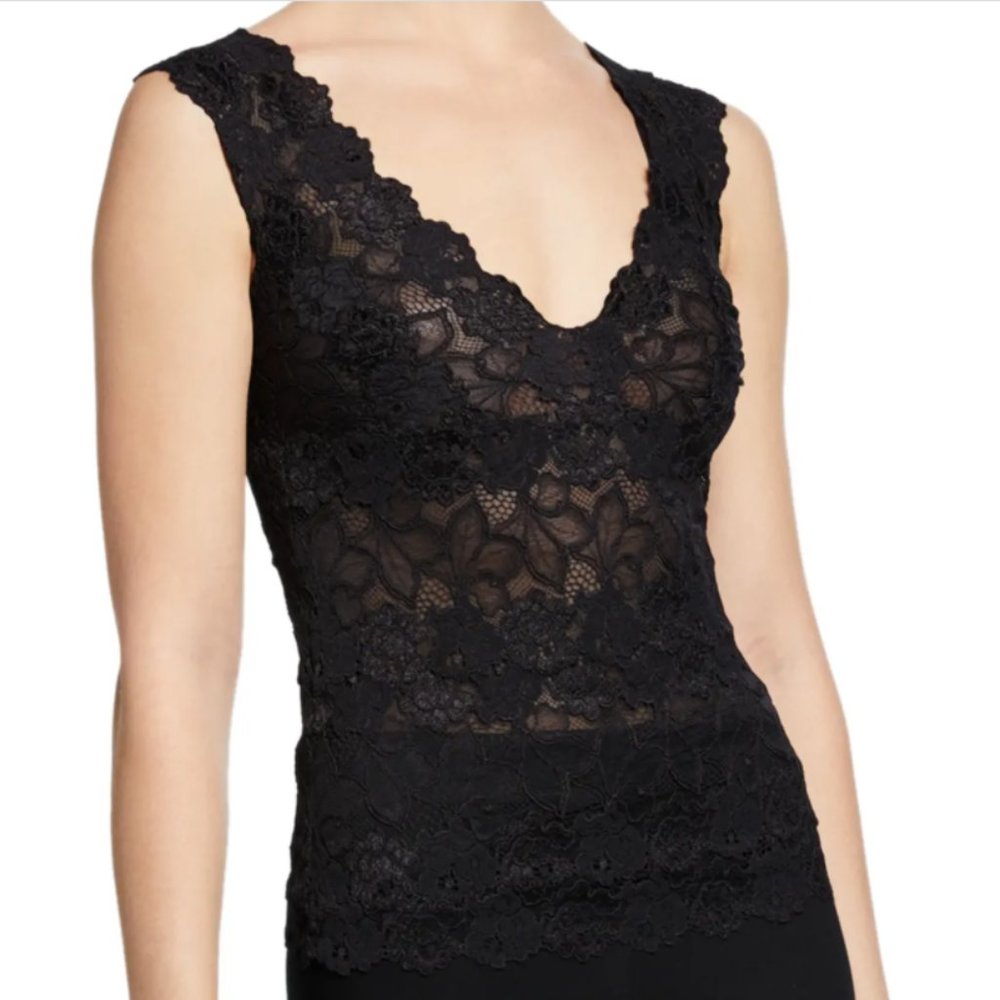 Last call! Gray Josie Natori Lace Tank